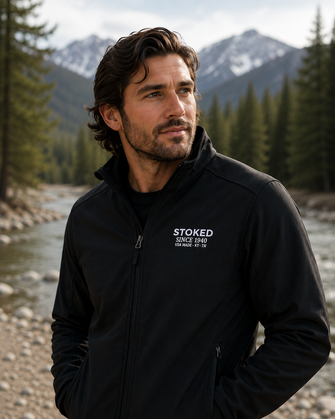 Bobby Stoker Full Zip Knit Jacket - Black