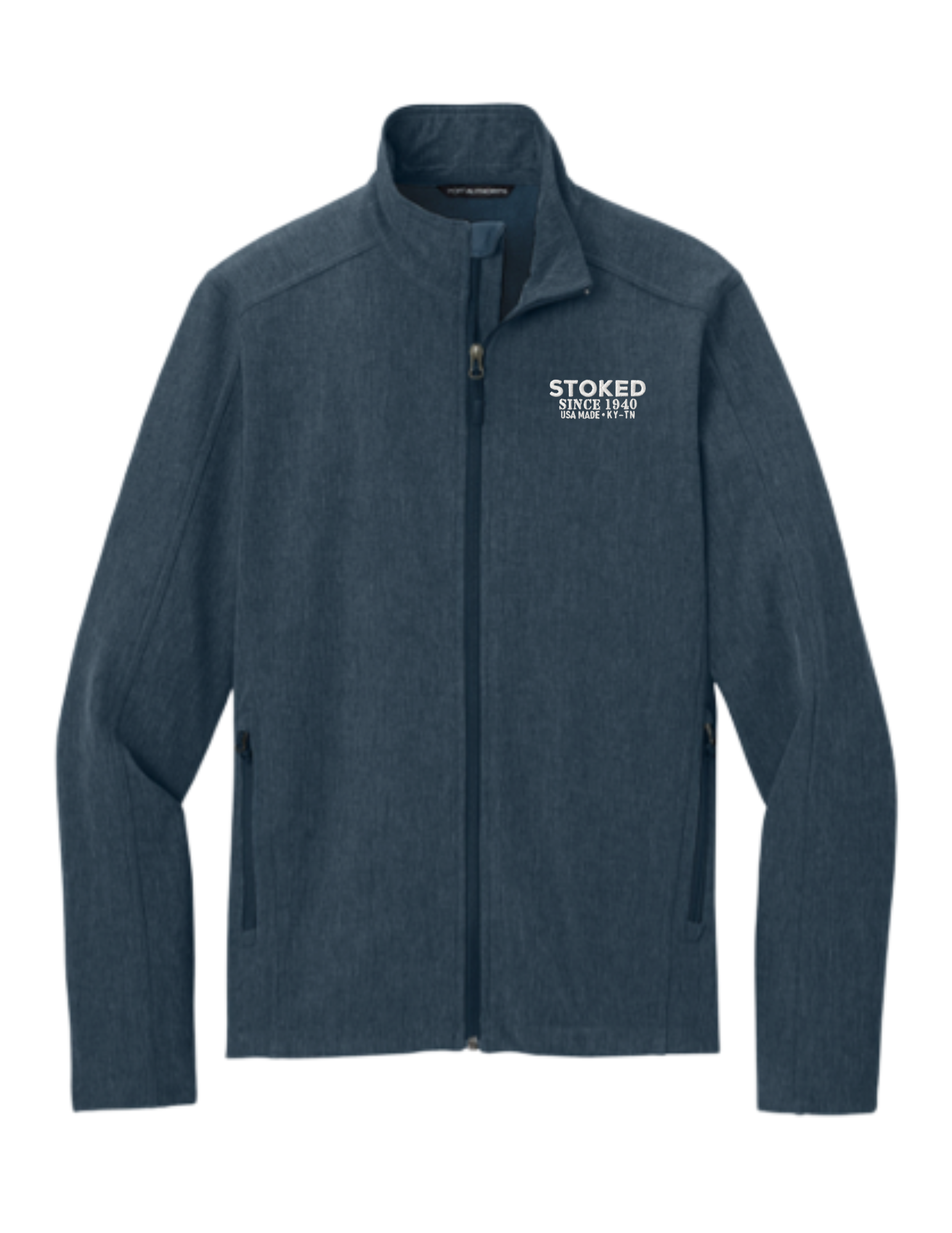 Bobby Stoker Full Zip Knit Jacket - Navy